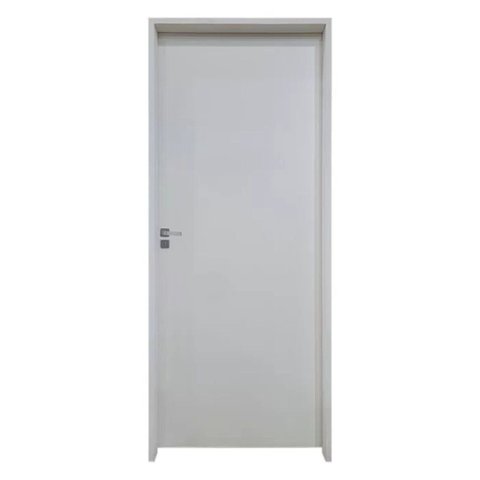 Kit Porta de Madeira 210x82cm Batente 20cm Lisa Primer Uniportas Abertura Direita
