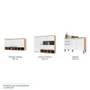 Ver imagem 6 de Cozinha Modulada Compacta com 3 Peças 7 Portas 2 Gavetas e Vidro Reflecta 100% MDF Itália