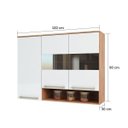 Ver mais imagens de Cozinha Modulada Compacta com 3 Peças 7 Portas 2 Gavetas e Vidro Reflecta 100% MDF Itália
