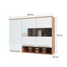 Cozinha Modulada Compacta com 3 Peças 7 Portas 2 Gavetas e Vidro Reflecta 100% MDF Itália - 8