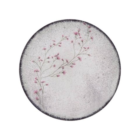 Kit 12 Pratos Rasos Porcelana 25cm Tramontina Floralis Decorada Mesa Posta Eventos