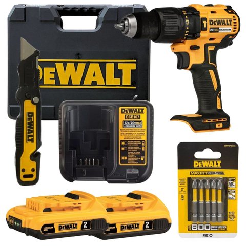 Parafusadeira de Impacto 20V DCD7781D2 Completa Original Dewalt