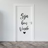 Adesivo Decorativo Seja Bem Vindo Escrita Lettering Coração Hall Entrada - 4