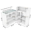 Ver imagem 2 de BALCÃO LOJA VITRINE M82.2021.B (LOJA, CAIXA) MUNDI MOVEIS