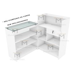 BALCÃO LOJA VITRINE M82.2021.B (LOJA, CAIXA) MUNDI MOVEIS - 4