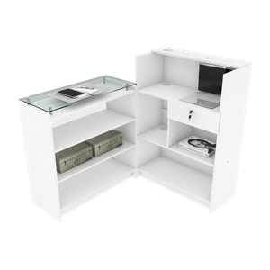BALCÃO LOJA VITRINE M82.2021.B (LOJA, CAIXA) MUNDI MOVEIS
