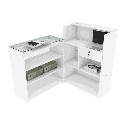 BALCÃO LOJA VITRINE M82.2021.B (LOJA, CAIXA) MUNDI MOVEIS