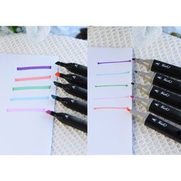 Caneta Marcador Permanente 48 Cores Ponta Dupla Estojo Desenho Pintura Arte Estudante Trabalho Escol - 6