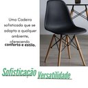 Ver mais imagens de Conjunto Mesa Jantar Redonda Eiffel Mdf Branco 80cm com 4 Cadeiras Charles Eames Pretas Elegante