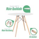 Ver imagem 5 de Conjunto Mesa Jantar Redonda Eiffel Mdf Branco 80cm com 4 Cadeiras Charles Eames Pretas Elegante
