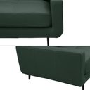 Ver imagem 5 de Sofá Decorativo Isaac 3 Lugares Sala de Estar 210cm Pés em Aço Couro Verde Musgo G88 - Gran Belo