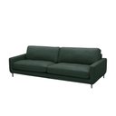 Ver imagem 2 de Sofá Decorativo Isaac 3 Lugares Sala de Estar 210cm Pés em Aço Couro Verde Musgo G88 - Gran Belo
