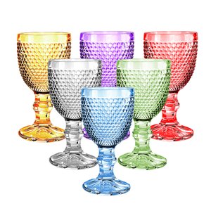 Jogo 6 tacas em Vidro Colorido Bardot 60ml L'hermitage