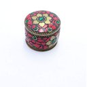 Ver imagem 1 de Caixinha Indiana de Mosaico e Metal Loja da Índia Para Decorar ou Guardar Coisas que você Gosta