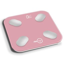 Balança Digital Smart Corporal Com Bioimpedância APP Android/IOS Rosa - FlexInter - 3