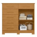 Ver imagem 6 de Cômoda para Quarto 2 Portas 124cm Ester A02 Cinamomo - Mpozenato