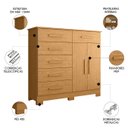 Ver imagem 4 de Cômoda para Quarto 2 Portas 124cm Ester A02 Cinamomo - Mpozenato