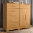 Ver imagem 3 de Cômoda para Quarto 2 Portas 124cm Ester A02 Cinamomo - Mpozenato