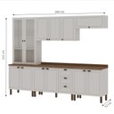 Ver imagem 1 de Cozinha Completa 5PÇS 12PTS 3GAV Americana Bco/Ebano c/Tampo
