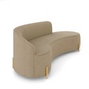 Ver imagem 6 de Sofá 4 Lugares Orgânico 220cm Pé Dourado Morgan Suede D03 - D’Rossi