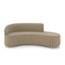Ver imagem 5 de Sofá 4 Lugares Orgânico 220cm Pé Dourado Morgan Suede D03 - D’Rossi