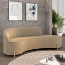 Ver imagem 2 de Sofá 4 Lugares Orgânico 220cm Pé Dourado Morgan Suede D03 - D’Rossi