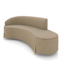 Ver imagem 1 de Sofá 4 Lugares Orgânico 220cm Pé Dourado Morgan Suede D03 - D’Rossi
