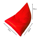 Ver imagem 2 de Puff Pera Triangular Corino Cheio Conforto Almofadão Gigante Hall de Entrada Eventos - Vermelho