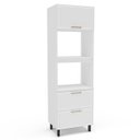 Ver imagem 3 de Armário Torre Quente Amara 70x224,5cm com 2 Portas e Gaveta Branco 250025