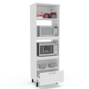 Ver imagem 2 de Armário Torre Quente Amara 70x224,5cm com 2 Portas e Gaveta Branco 250025