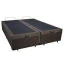 Ver imagem 4 de Cama Box Baú King Bipartido Suede Marrom Emth 193x203x40