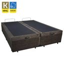 Ver imagem 2 de Cama Box Baú King Bipartido Suede Marrom Emth 193x203x40