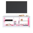Ver imagem 6 de Rack Gamer Sala com Iluminacao LED RGB e Prateleiras de Vidro 136cm Branco - Prodecor