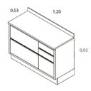 Ver imagem 2 de Balcão Lisboa 120cm 1 Porta 4 Gavetas para Cozinha Itatiaia Cor Off White