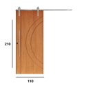 Ver imagem 3 de Porta Correr 10 Trilho Soft Aparente Puxador Tubo 60cm 110cm x 210cm Concept Rodam Abertura Direita Branco