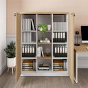 Ver imagem 3 de Armário Alto Escritório 120cm 2 Portas 9 Prateleiras F5