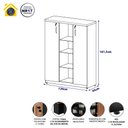 Ver imagem 4 de Armário Alto Escritório 120cm 2 Portas 9 Prateleiras F5