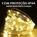Ver mais imagens de Fio de Fada 100 LED Branco Quente 10m Cordão Pisca Lâmpada Festa Decoração Árvore Natal Luvinco