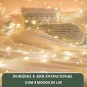 Ver imagem 4 de Fio de Fada 100 LED Branco Quente 10m Cordão Pisca Lâmpada Festa Decoração Árvore Natal Luvinco