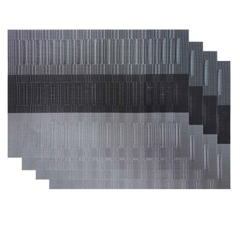 Jogo Americano 4 peças Retangular 30x45cm Santiago Des. 006 - Niazitex Prata