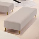 Ver imagem 2 de Puff Decorativo Sala de Estar Bali W01 Pés Palito 170x60cm Bouclê Creme - Lyam Decor