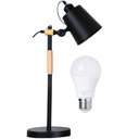 Ver imagem 1 de Luminária de Mesa 57cm Retrô Escandinava Articulada Metal Madeira Gimpo Kjtd-687 + 1 Lâmpada 12w Led