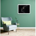 Ver imagem 1 de Quadro Decorativo Gato Preto Olhar - 50x70cm:moldura Preta
