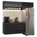Ver imagem 2 de Armário de Cozinha Compacta 200 cm Suspenso Preto Nice Madesa 12 Xa