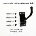Ver imagem 6 de Barra de Ballet Fixa de Madeira 1,95m (38mm Diâmetro)