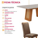 Ver imagem 6 de Mesa de Jantar Carolina 180cm Tampo MDF e Vidro Canto Copo com 6 Cadeiras Lira