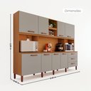 Ver imagem 3 de Armário de Cozinha Versa Móveis Home 100% MDF com 08 Portas