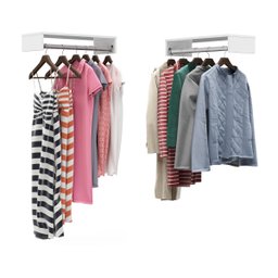 Kit 2 Cabideiros De Parede Arara Porta Roupas Quarto Closet - 2