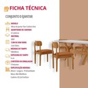 Ver mais imagens de Sala de Jantar Mesa Startampo Laqueado e 6 Cadeiras Moderna Star Caramelo/Laq Off/Cinam. Imbuia