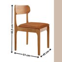 Ver imagem 3 de Sala de Jantar Mesa Startampo Laqueado e 6 Cadeiras Moderna Star Caramelo/Laq Off/Cinam. Imbuia